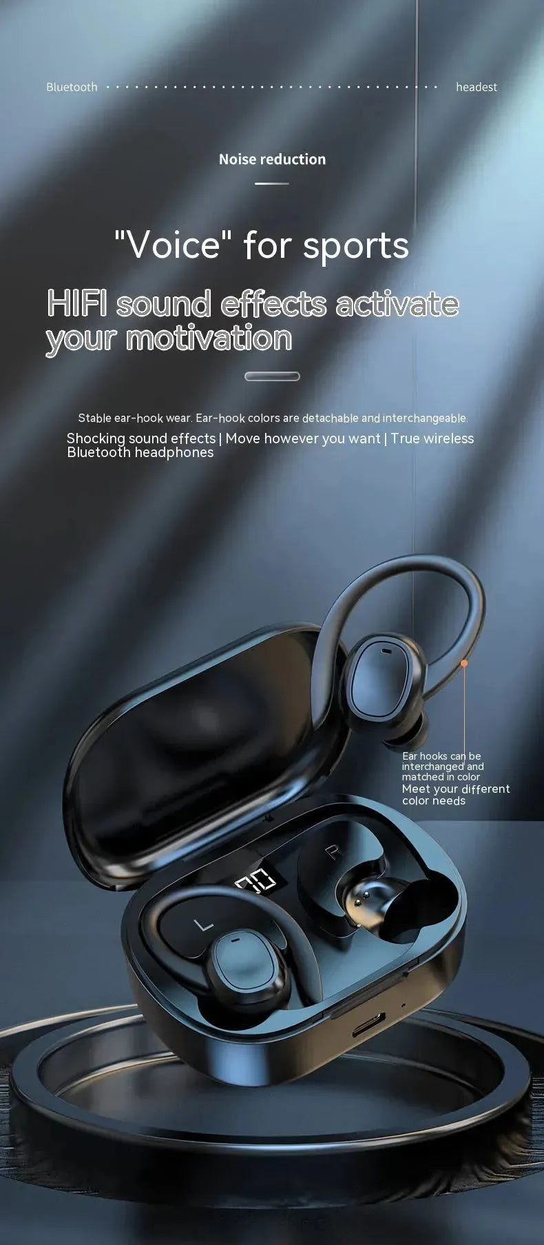 Wireless Sports Ear Hook Earphones - EX-STOCK CANADA
