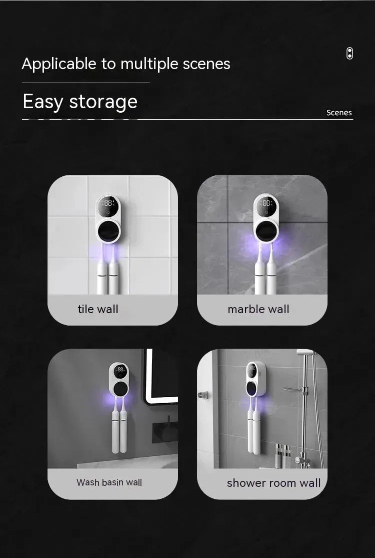 Tooth Brush Holder Sanitizer Uv Toothbrush Sanitizer Toothpaste Accessories Portable Toothbrush Sterilizer Portable Disinfectant - EX-STOCK CANADA