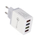 4-Port USB Wall Charger with Quick Charge 3.0 – EU, UK & US Plug | Multi-Colour