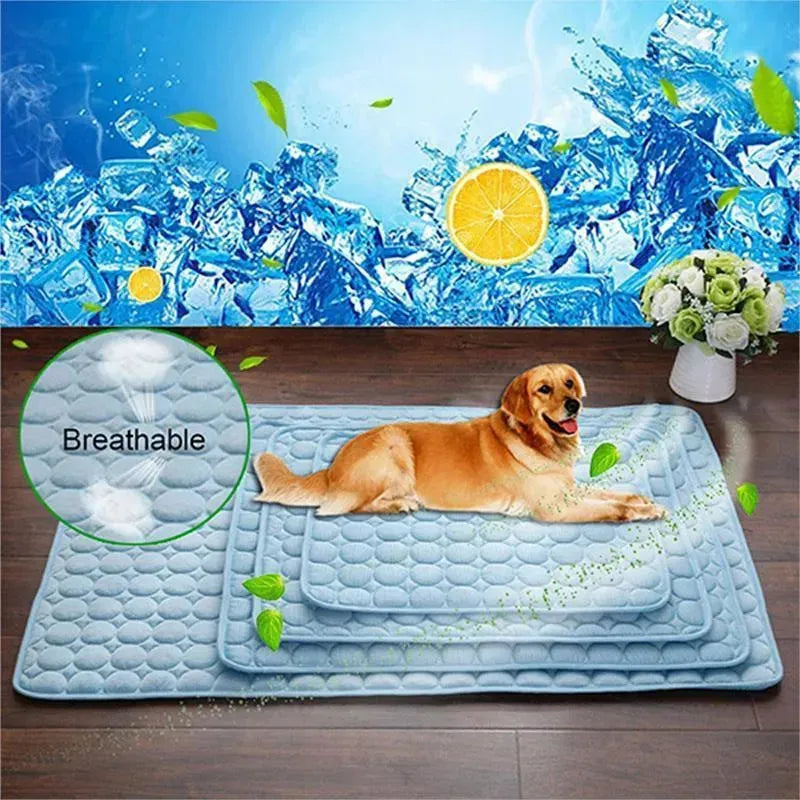 Pet Dog Cat Ice Silk Cold Nest Pad For Cooling In Summer - EX-STOCK CANADA