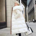 Women's Mid Length Fur Hoodie Winter Jacket Coat - EX-STOCK CANADA