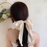 Silk satin oversized bow tie Hair Scrunchies ponytail Holder - EX-STOCK Canada