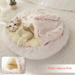 2 In 1 Dog And Cat Bed Pet Winter Bed Round Plush Warm Bed House Soft Long Plush Pets Bed Pet Products EX-STOCK Canada 