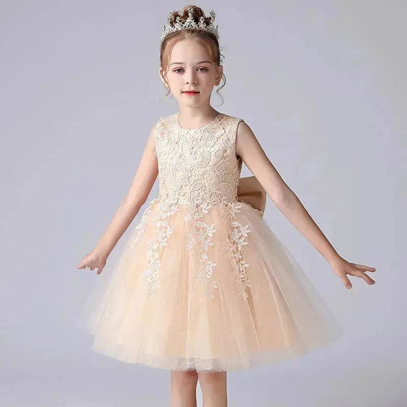 Formal Dress Fashionable Vest Princess Dress Girl Catwalk Show Clothing Birthday dress for Kids - EX-STOCK Canada
