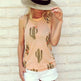 Summer Halter neck blouse top  Cactus Print Women - EX-STOCK CANADA