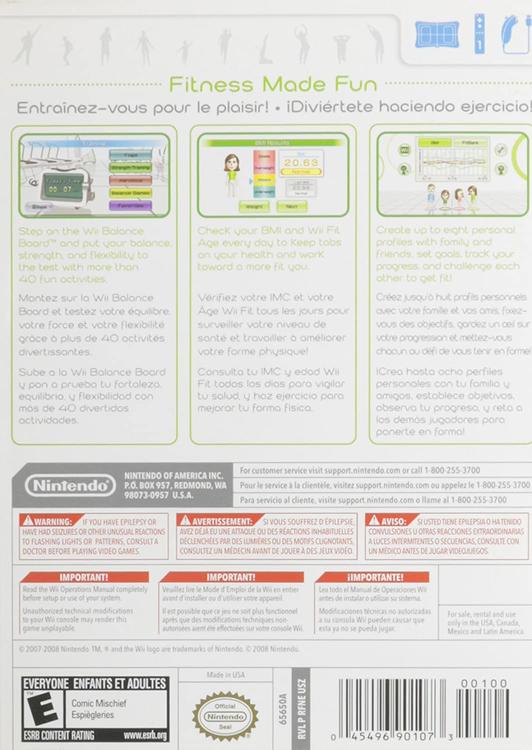 WII FIT ( Wii balance board non comprise mais requise ) 