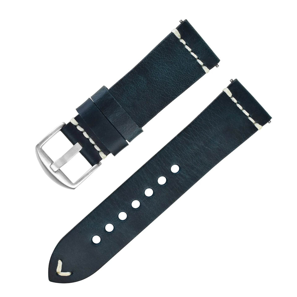 Discoloring Oil Wax Top Layer Cowhide Watch Strap - EX-STOCK Canada