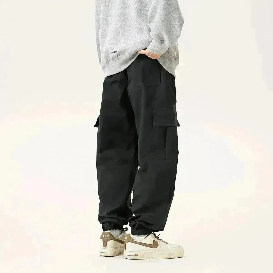 Autumn Outdoor Retro Pocket Overalls Men's Loose Straight Casual Cargo Pant - EX-STOCK CANADA