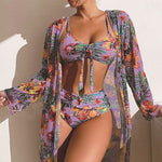 Women's Long Blouse Split Bikini Plus Size Suit - EX-STOCK Canada