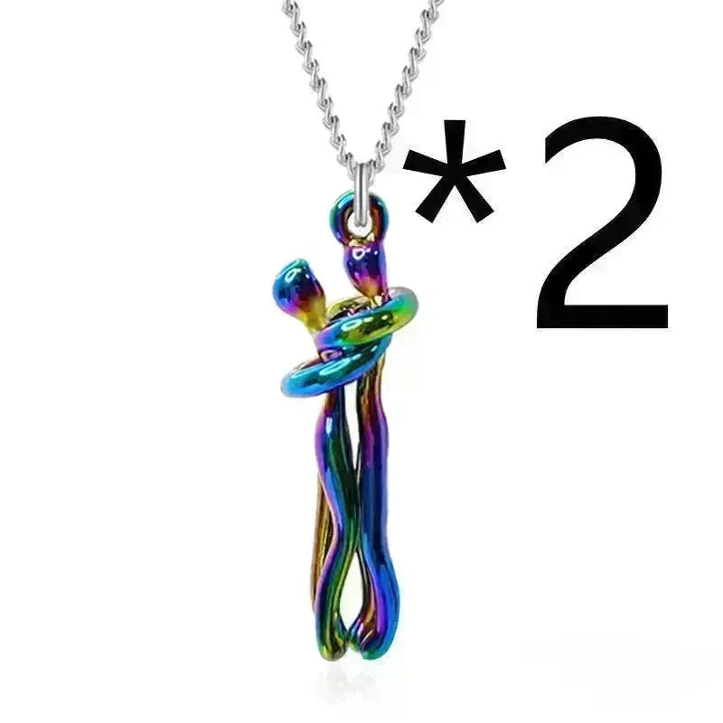 Hot Sale Affectionate Hug Necklace Couples Anniversary Valentine's Day  Gift Fashion Punk Street Style Pendant Necklace - EX-STOCK CANADA