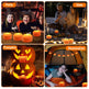 4 Pack Halloween LED Pumpkin Lights Battery Operated Halloween Decoration Lights With 2 Light Modes 4 Timer Setting Remorte Control For Party Pumpkin Decor - EX-STOCK Canada