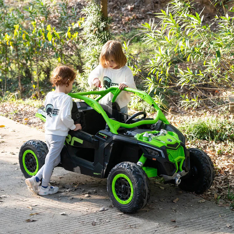 2026 2X24V CAN AM MAVERICK 4X4 2 Seater DELUXE Kids Ride On Car with Remote Control 