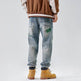 American Print Denim Casual jeans pant Loose Straight Dad Trousers For Men - EX-STOCK Canada