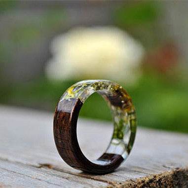Time Resin Faceted Handmade Personality Ring - EX-STOCK Canada