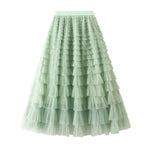 Cake Skirt Women's White Gauze long Layered tulle Skirt - EX-STOCK Canada