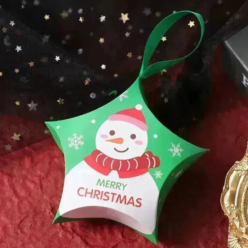 Christmas Gift Boxes Santa Claus Candy Box Star Shape Merry Christmas Boxes Bags for Home New Year Xmas Decor Kids Gifts - EX-STOCK CANADA
