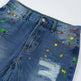 Ripped Paint Wide-leg Denim Trousers For Men Jeans - EX-STOCK CANADA