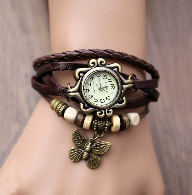 Cowhide winding bracelet watch - EX-STOCK Canada