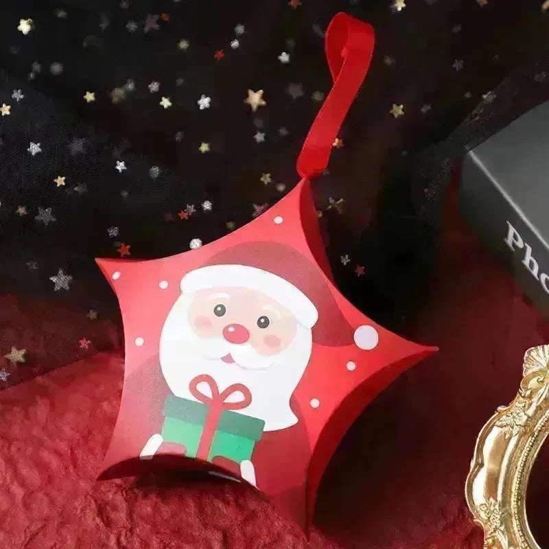 Christmas Gift Boxes Santa Claus Candy Box Star Shape Merry Christmas Boxes Bags for Home New Year Xmas Decor Kids Gifts - EX-STOCK CANADA