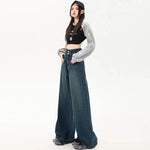 New Simple High Waist Casual Straight-leg Baggy Jeans Pant For Women - EX-STOCK Canada