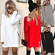 Oversized Mini Turtleneck Pullover Dress - EX-STOCK Canada