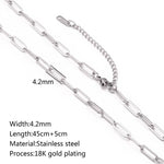 Stainless Steel Vacuum Vapor Plating 18K Gold Color Protection Lip Chain Necklace - EX-STOCK Canada