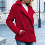 Lapel Winter Fleece Fluffy Jacket Cardigan Sweater for women - EX-STOCK Canada
