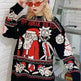 Funny Christmas sweater couple loose jacquard sweater - EX-STOCK Canada