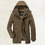 Thickened multi-pocket hooded men's cotton coat - EX-STOCK Canada