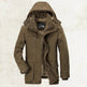 Thickened multi-pocket hooded men's cotton coat - EX-STOCK Canada