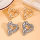 New Pleated Lava Hollow Heart-shaped Earrings Personality Exaggerated Love Earrings For Women Valentine's Day Jewelry - EX-STOCK Canada