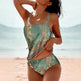 Bikini Beach Print Suspender Swimsuit Suit - EX-STOCK Canada