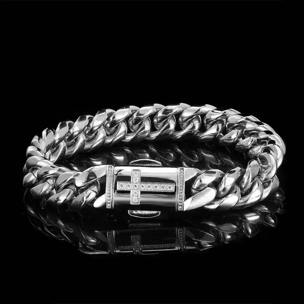 Stainless Steel Cuban Link Chain Personality Bracelet - EX-STOCK CANADA