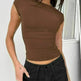 Slim Fit Backless Crop Top Summer Charming Breathable Short Sleeve  Low Back Top  Tank Top for Women - EX-STOCK CANADA