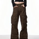 Retro Design Camouflage Cargo Pants Women - EX-STOCK Canada