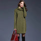 New Autumn Winter Solid Knitted Oversized Mini Turtleneck Sweater Dress - EX-STOCK Canada