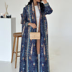 Chaqueta larga con estampado plisado, abrigo tipo túnica árabe, talla grande - EX-STOCK Canada