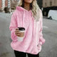 Women's Polerones Fleece Hoodie Pullover fall Winter Zipper Pocket Sweatshirt - EX-STOCK CANADA