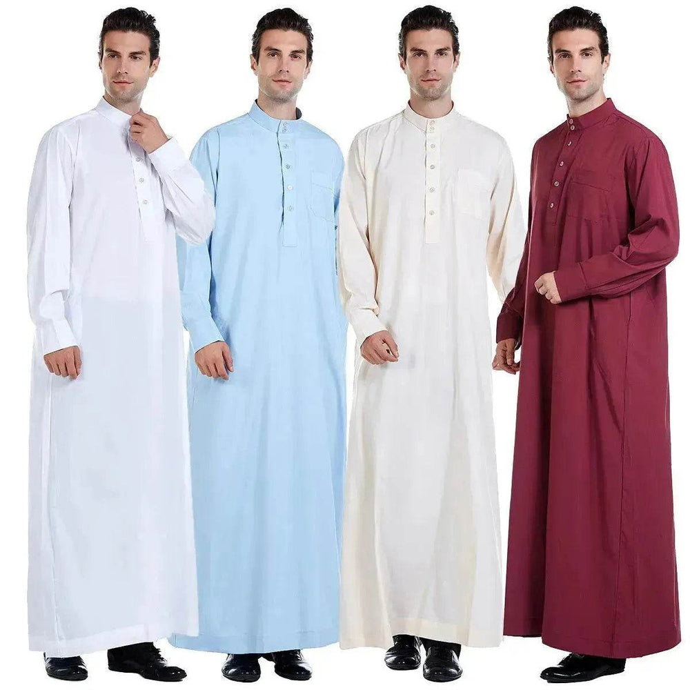 Fashionable and Elegant Arab Contemporary Middle Eastern Men's Robe Moroccan Men's Jalabiya - EX-STOCK Canada