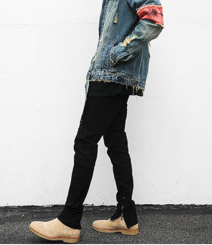 Ankle Zip Denim pant men Jeans - EX-STOCK Canada