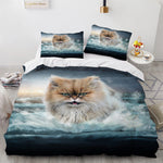 White Cute Cat Bedding Set Girl Ladies Bedroom Comfort Duvet Cover EX-STOCK Canada 
