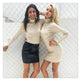 Knitted Mini Slim fit Wool Turtleneck Bodycon Sweater dress - EX-STOCK Canada