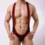 Men's Mesh Breathable One-piece Underwear Bodysuit thong Vest Pants - EX-STOCK CANADA
