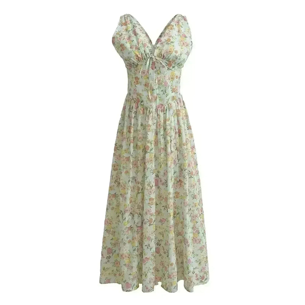 Women's Summer French Seaside Vacation Waist-tight Temperament Midi Skater Dress - EX-STOCK CANADA