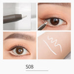 Step-by-step guide on using an eye makeup product with close-up shots of an eye and product application.