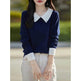 Lapels Bottoming Sweater blouse top For Women - EX-STOCK Canada