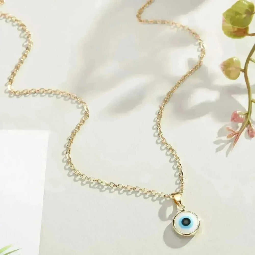 Blue eye pendant Alloy necklace chain Fashion Accessories - EX-STOCK CANADA