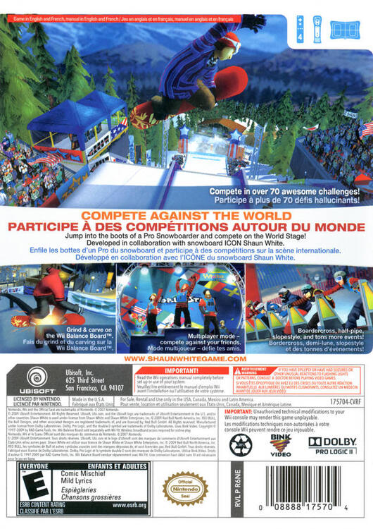Shaun White Snowboarding: World Stage 