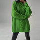 Casual Oversize Hip pop style Round neck Knitted Twist Sweater dress - EX-STOCK Canada