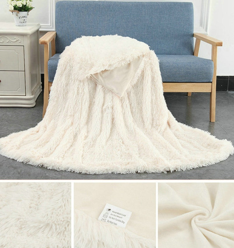 Plush Blanket Double-layer Blanket Multifunctional EX-STOCK Canada 